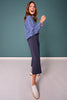 *PRE-ORDER ETA DEC* SSYS Scuba Cropped Wide Leg Pants In Navy *FINAL SALE*