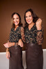 SSYS Evelina Faux Leather Midi Skirt In Brown