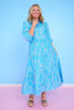 SSYS Emery Maxi Dress In Blue Garden Vines
