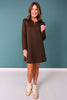 SSYS Long Sleeve Everyday Dress In Dark Chocolate Animal *FINAL SALE*