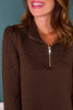 SSYS Long Sleeve Everyday Dress In Dark Chocolate Animal *FINAL SALE*