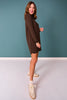 SSYS Long Sleeve Everyday Dress In Dark Chocolate Animal *FINAL SALE*