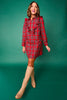 SSYS Finley Ruffle Detail Dress In Red Tartan