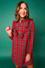 SSYS Finley Ruffle Detail Dress In Red Tartan