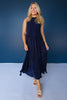 SSYS Samantha Pleated Twofer Midi Dress In Navy