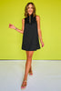 SSYS Zoey Ruffle Collar Zip Air Dress In Black