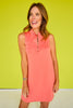 SSYS Zoey Ruffle Collar Zip Air Dress In Coral