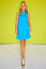 SSYS Zoey Ruffle Collar Zip Air Dress In Ocean