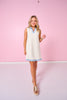 SSYS Heidi Animal Quilt Sleeveless Dress In Ivory