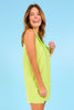 SSYS Sleeveless Gemma Peter Pan Collared Dress In Lime Green