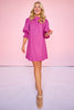 SSYS Maren Smocked Short Sleeve Dress In Orchid
