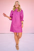 SSYS Maren Smocked Short Sleeve Dress In Orchid