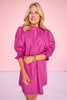 SSYS Maren Smocked Short Sleeve Dress In Orchid