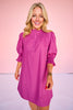 SSYS Maren Smocked Short Sleeve Dress In Orchid