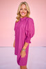 SSYS Maren Smocked Short Sleeve Dress In Orchid