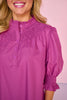 SSYS Maren Smocked Short Sleeve Dress In Orchid