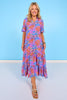 SSYS Rowan Short Sleeve Maxi Dress In Lagoon Garden