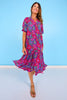 SSYS Rowan Short Sleeve Maxi Dress In Scarlet Paisley