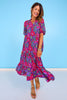 SSYS Rowan Short Sleeve Maxi Dress In Scarlet Paisley