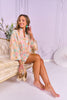 SSYS Ruby Sequin Caftan Dress In Pastel Floral Sequin