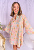 SSYS Ruby Sequin Caftan Dress In Pastel Floral Sequin