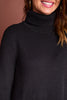 SSYS Evie Long Sleeve Turtleneck Mini Sweater Dress In Black