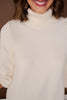 SSYS Evie Long Sleeve Turtleneck Mini Sweater Dress In Ivory