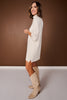 SSYS Evie Long Sleeve Turtleneck Mini Sweater Dress In Ivory