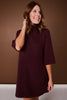 SSYS Evie Long Sleeve Turtleneck Mini Sweater Dress In Maroon