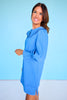 SSYS Pippa Long Sleeve Dress In Cornflower
