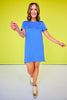 SSYS Aimee Electric Blue Crew Neck Short Sleeve Air Dress