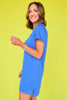 SSYS Aimee Electric Blue Crew Neck Short Sleeve Air Dress
