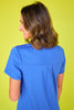 SSYS Aimee Electric Blue Crew Neck Short Sleeve Air Dress