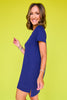 SSYS Aimee Navy Crew Neck Short Sleeve Air Dress