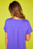 SSYS Aimee Purple Crew Neck Short Sleeve Air Dress