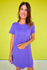 SSYS Aimee Purple Crew Neck Short Sleeve Air Dress