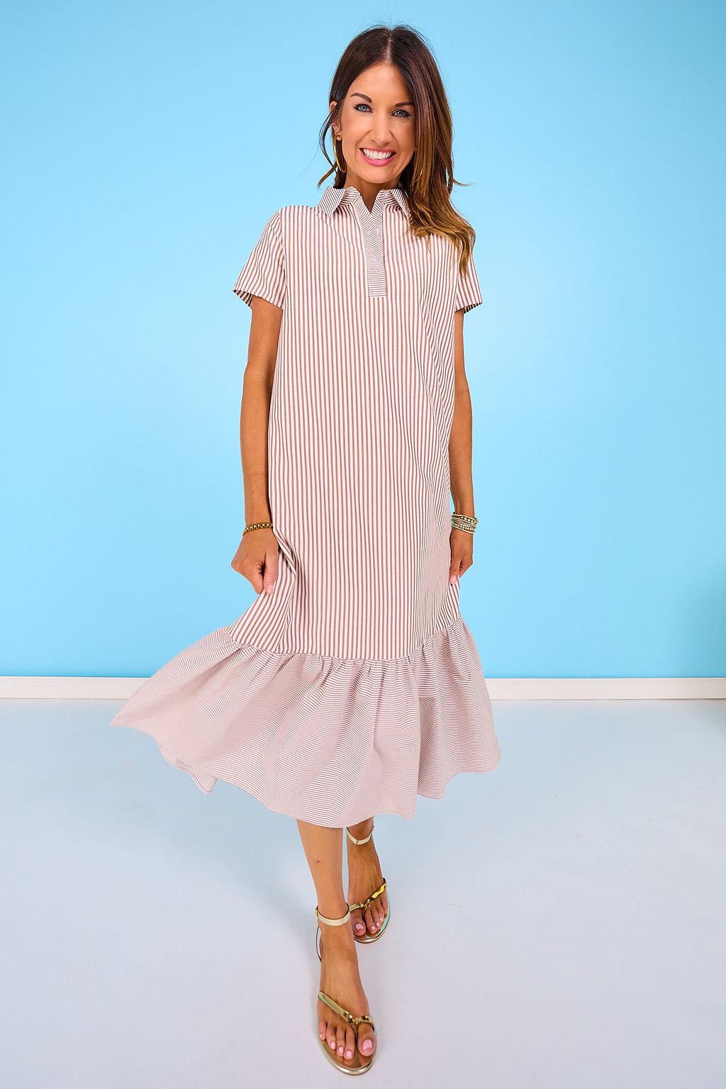 SSYS Holland Mix Stripe Dress | Pink Striped Dress
