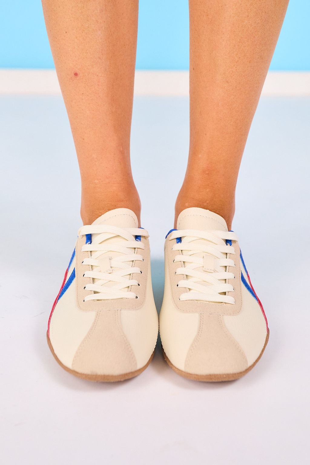 Red and Blue Contrast Sneakers