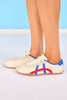 Red and Blue Contrast Sneakers