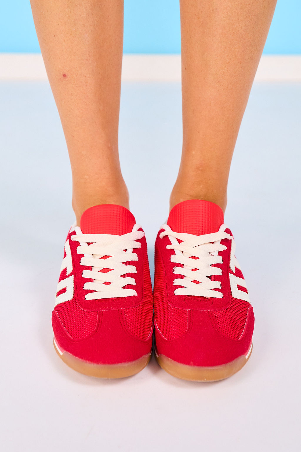 Red and White Retro Sneakers