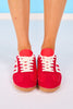 Red and White Retro Sneakers