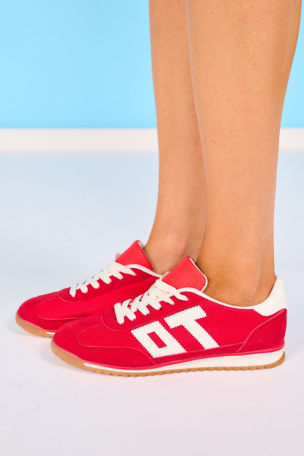 Red and White Retro Sneakers