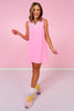 SSYS Bright Pink Scuba Varsity Dress