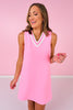 SSYS Bright Pink Scuba Varsity Dress