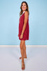 SSYS Bree Colorblock Dress In Maroon and Ivory