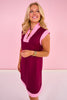 SSYS Maroon and Pink Cap Sleeve Colorblock Air Dress *FINAL SALE*