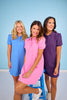 SSYS Ada Short Sleeve Polo Pique Dress In Cornflower