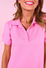 SSYS Collared Puff Short Sleeve Air Dress In Light Pink