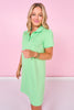 SSYS Collared Puff Short Sleeve Air Dress In Mint