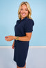 SSYS Ada Short Sleeve Polo Pique Dress In Navy